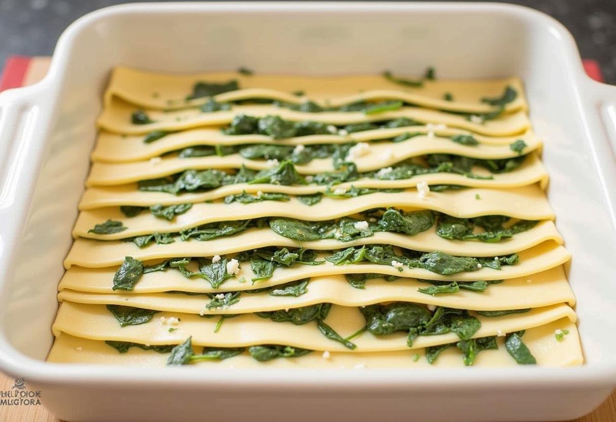 Pâté phyllo rempli de mélange d'épinards et feta pour biscuits spanakopita.