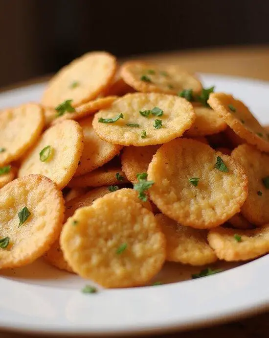 Delicious Chips de Fromage Blanc served on a platter, perfect for entertaining.