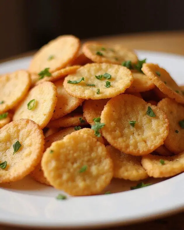 Delicious Chips de Fromage Blanc served on a platter, perfect for entertaining.