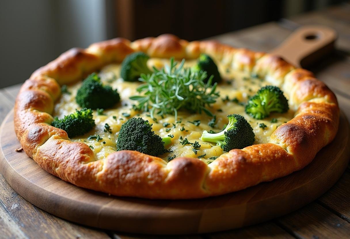 Finished Galette au Brocoli et Fromage, perfect for a delicious meal.