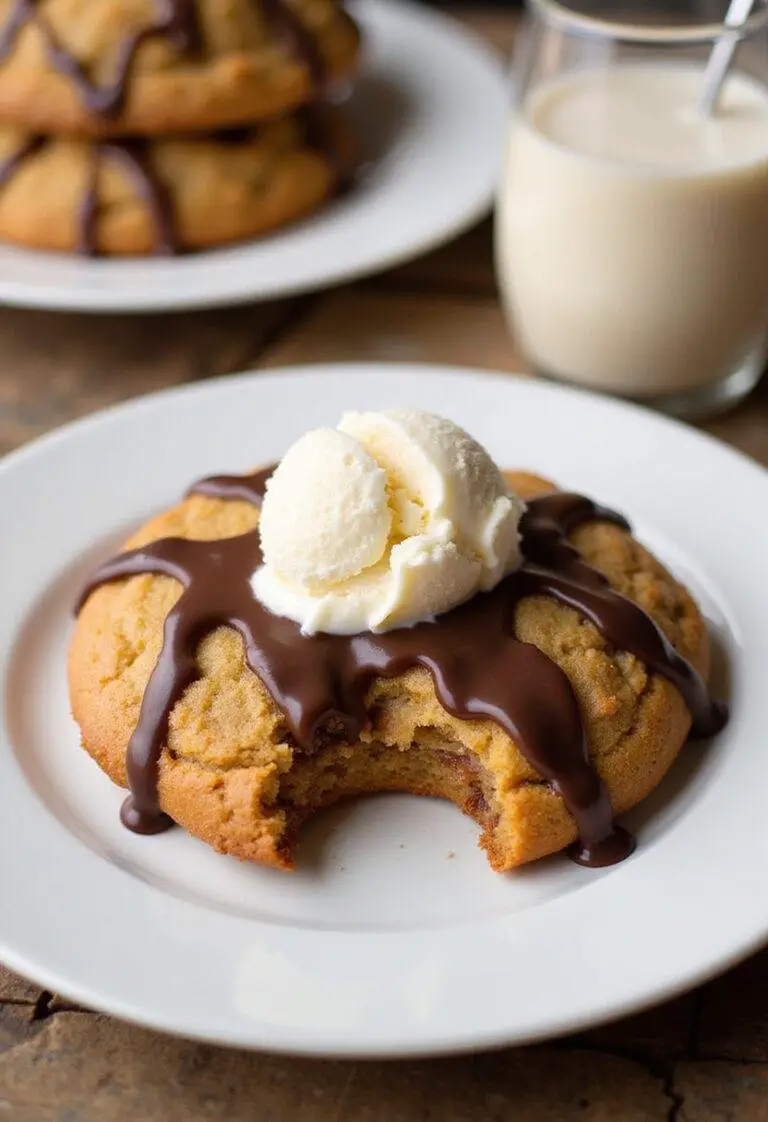 Maxi Cookie Air Fryer doré et cuit à la perfection, prêt à être dégusté.