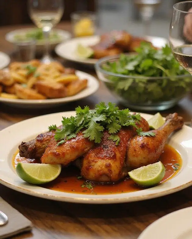 Final presentation of Poulet Chipotle au Miel et Citron Vert, a delicious chicken dish perfect for any meal.