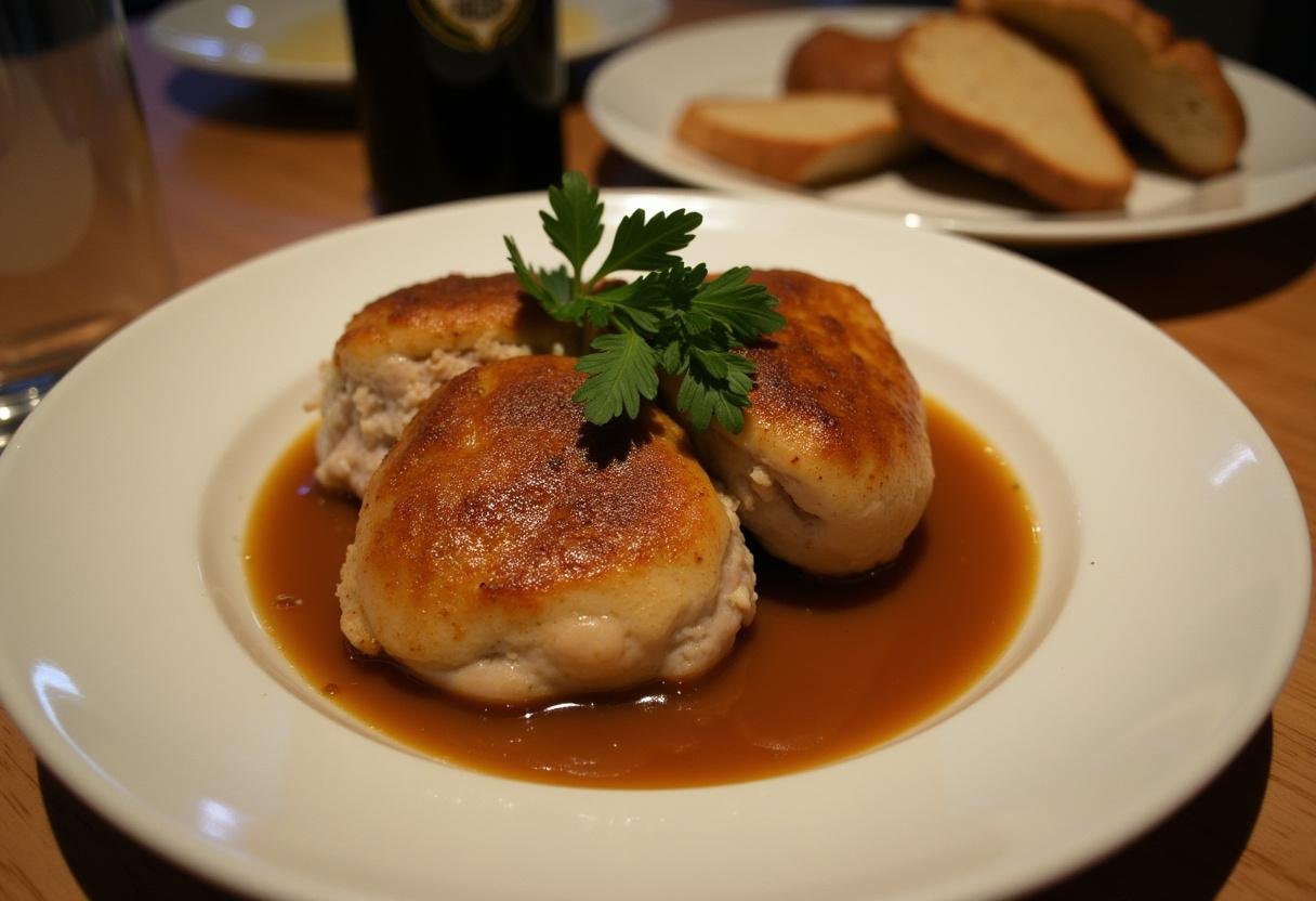 Completed Poulet Moelleux Mijoté à la Bière ready to be enjoyed.