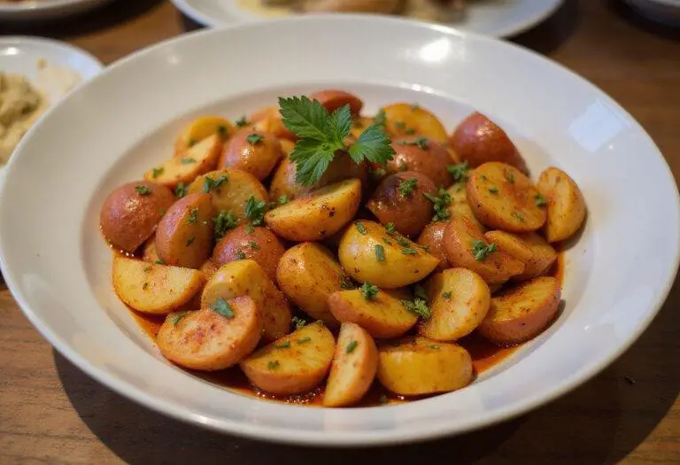 Delicious Salade de Pommes de Terre au Sumac served fresh, ideal for a summer meal.