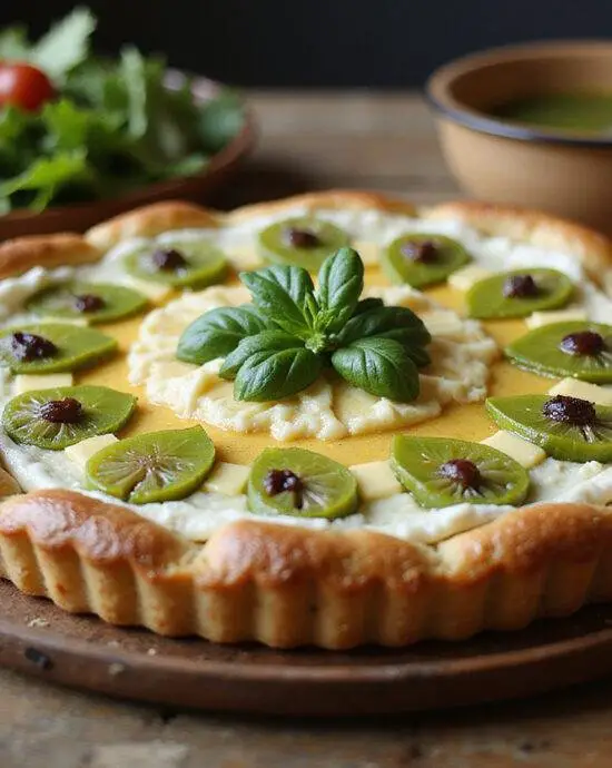 Tarte aux Épinards et Ricotta Crémeuse finie, parfaite pour un repas savoureux.