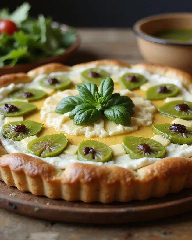 Tarte aux Épinards et Ricotta Crémeuse finie, parfaite pour un repas savoureux.