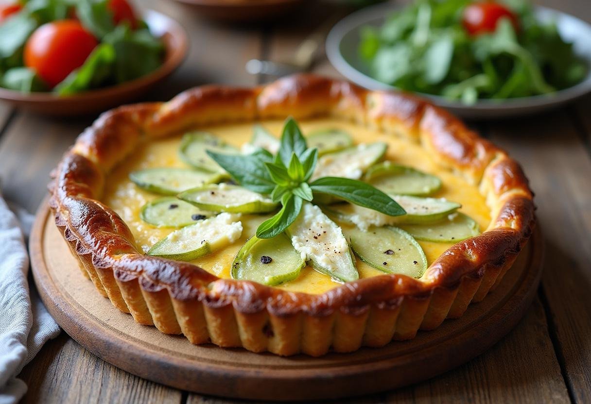 Tarte aux Épinards et Ricotta Crémeuse finie, parfaite pour un repas savoureux.