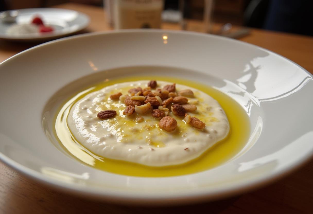 Delicious dish featuring yogurt and fromage blanc, with garnishes, highlighting their culinary versatility.