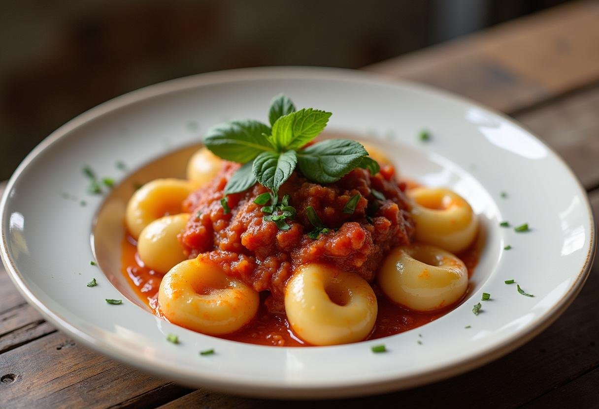Un plat de gnocchis cuisinés, joliment décoré avec une sauce savoureuse, illustrant la cuisson parfaite des gnocchis.