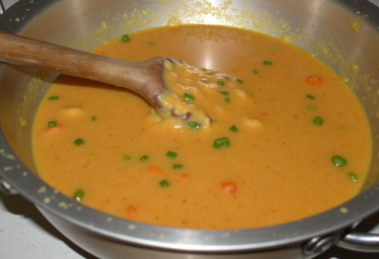 Les épinards à la crème en train de mijoter dans la poêle pour une texture parfaite.