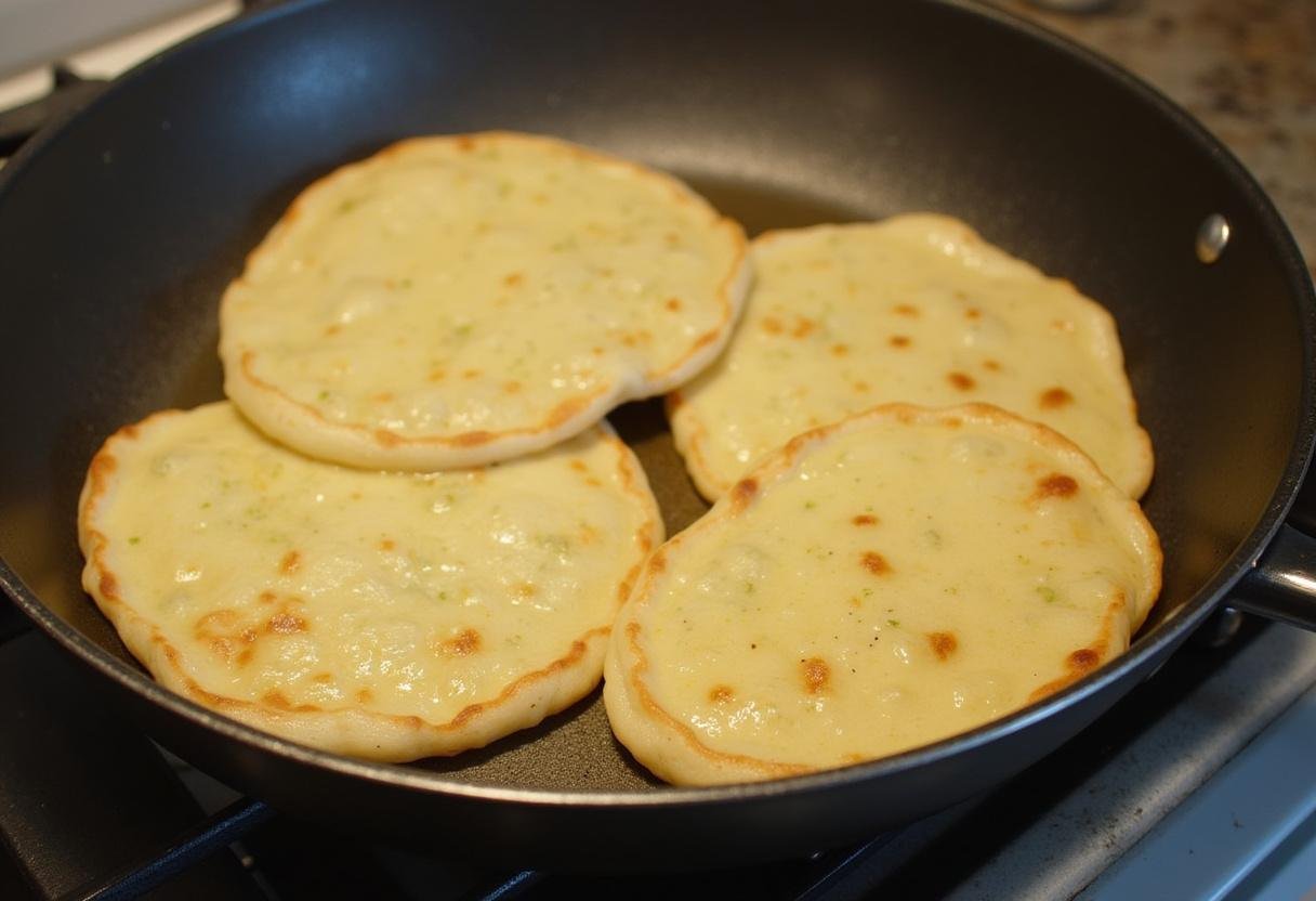 Cuisson des galettes d'avoine dans une poĂȘle antiadhĂ©sive Ă feu moyen jusqu'Ă ce qu'elles soient dorĂ©es des deux cĂŽtĂ©s.
