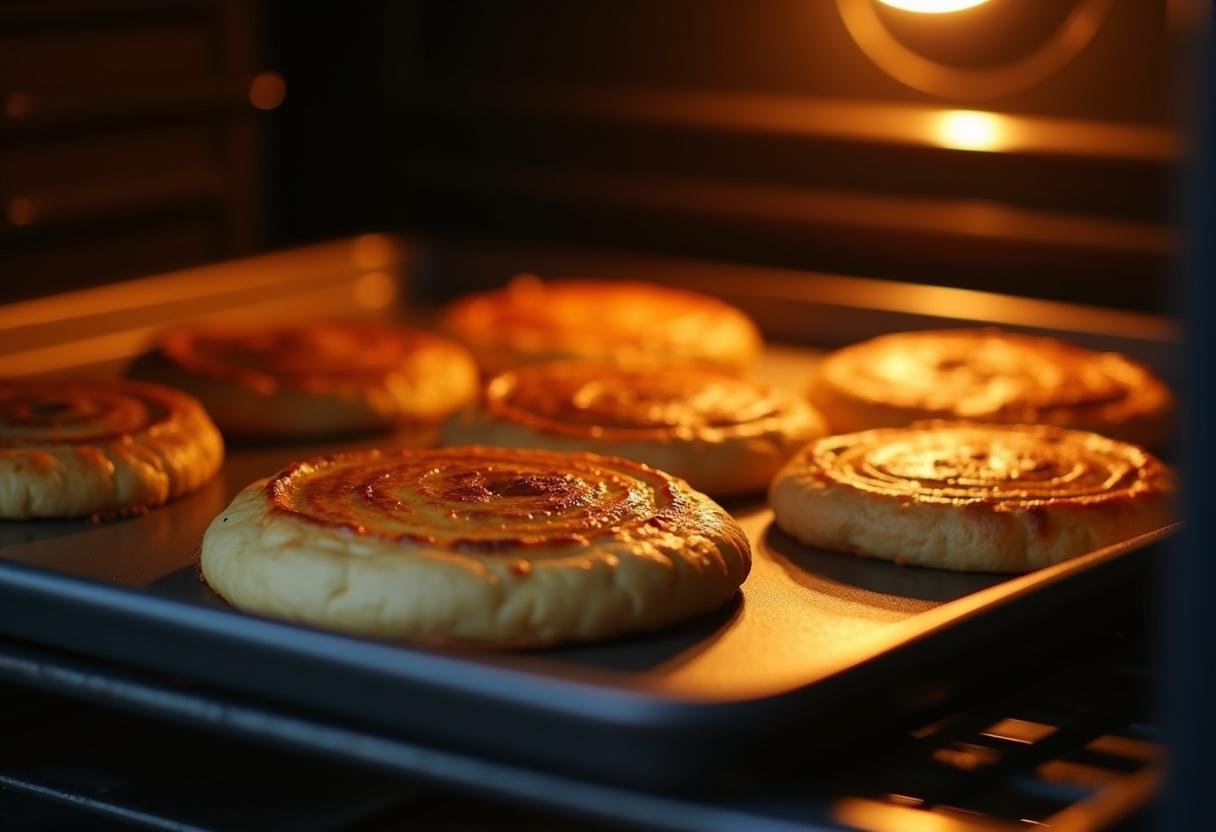 Placer des galettes de riz dans le four pour cuire, recette galette de riz, galette de riz calorie.
