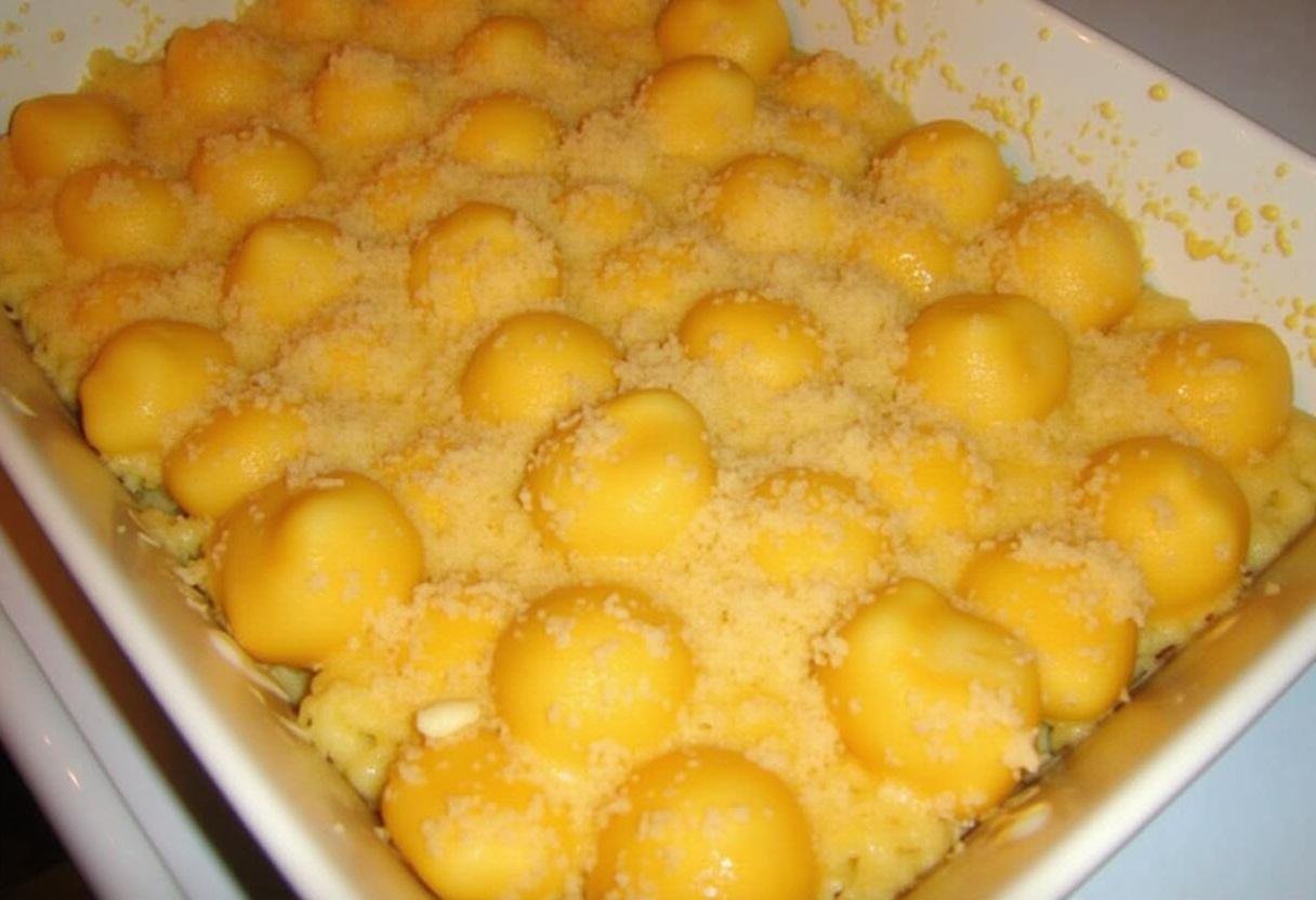 Mélange de la sauce au fromage avec les gnocchis cuits dans un plat à gratin, préparation d'un délicieux gratin de gnocchi.