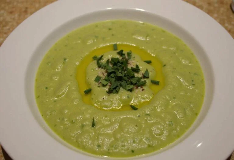 Purée de pois cassés au Cookeo présentée dans un bol, garnie d'huile d'olive et d'herbes fraîches.