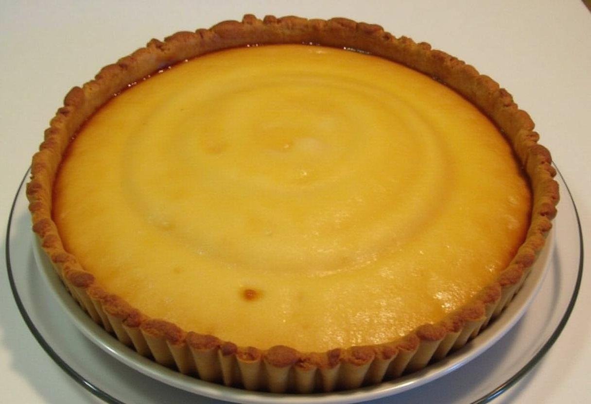 Tarte aux épinards et au chèvre en train de cuire au four jusqu'à ce qu'elle soit dorée.