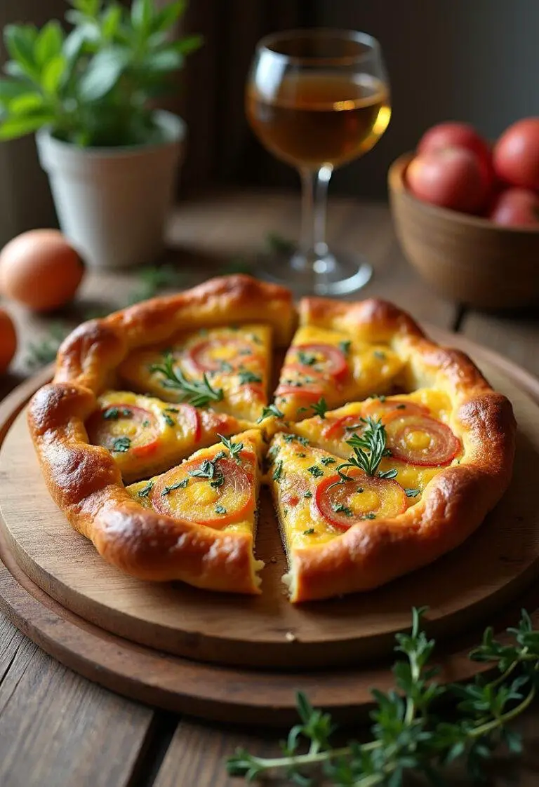 Tarte aux poireaux et lardons maison servie, croustillante et dorĂ©e, prĂȘte Ă ĂȘtre dĂ©gustĂ©e.