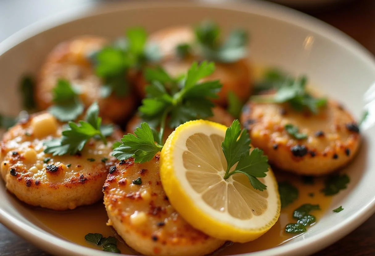 Garniture de persil frais et un filet de citron ajoutés au riz aux crevettes, parfait pour les recettes riz crevettes.