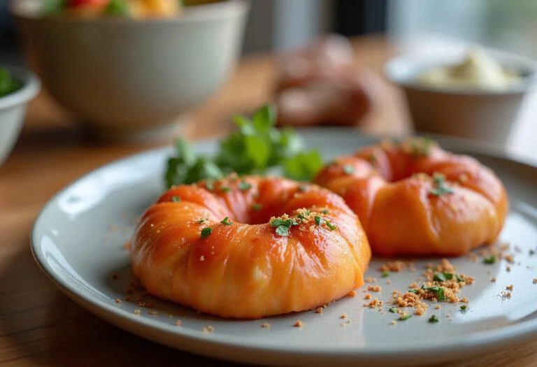Roulés Jambon Boursin fraîchement préparés, modernement présentés sur une table élégante.
