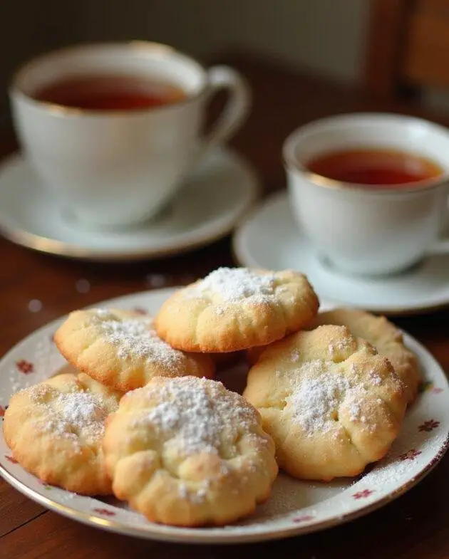 Visuel de biscuits anglais sablés au beurre sur une assiette