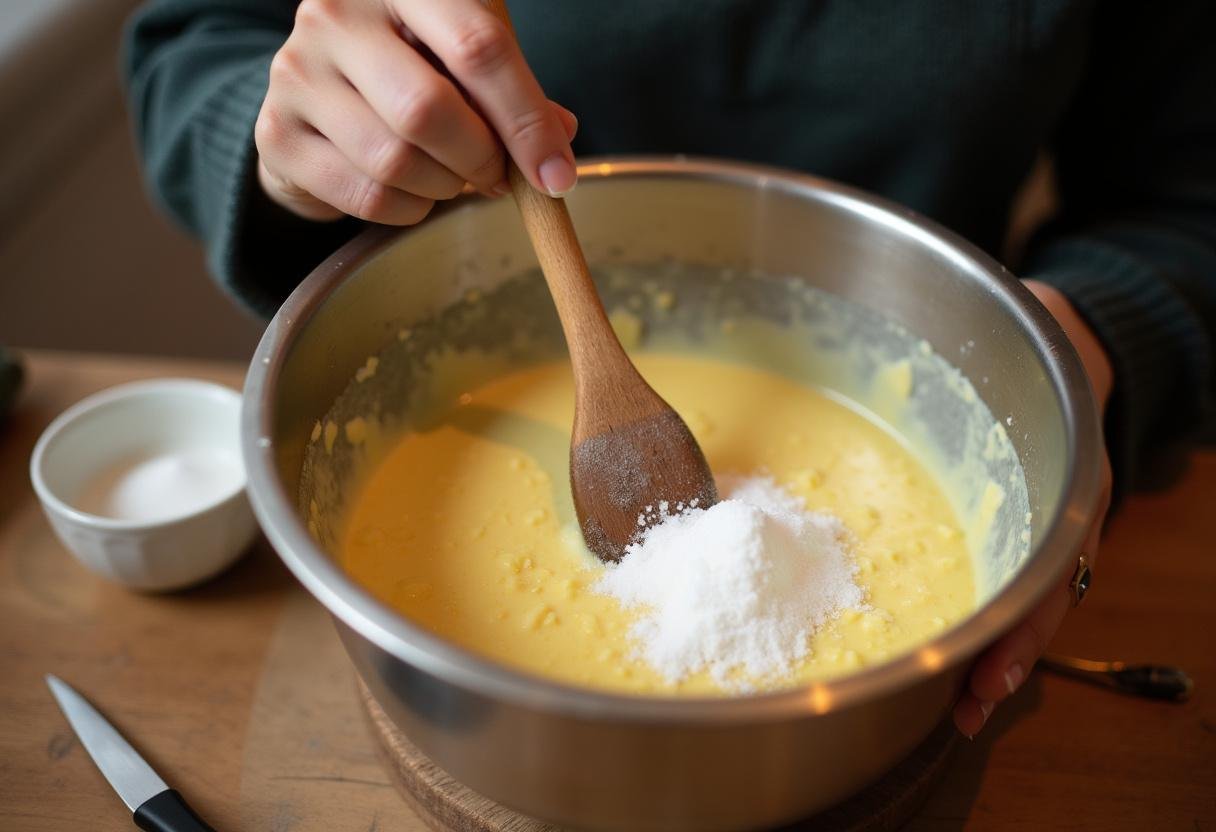 Mélange de beurre et sucre pour recette biscuit anglais