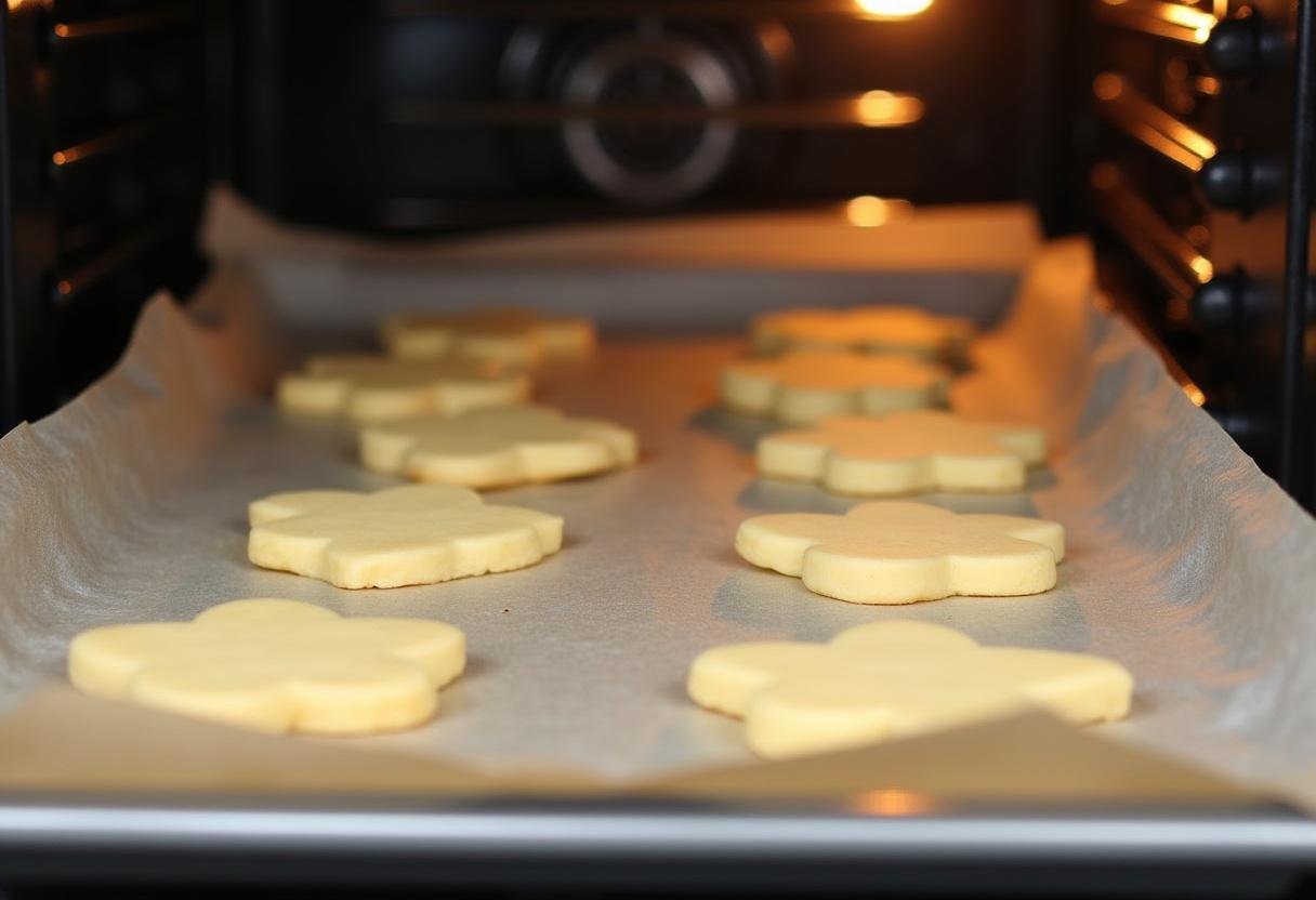 Biscuit anglais forme en attente de cuisson
