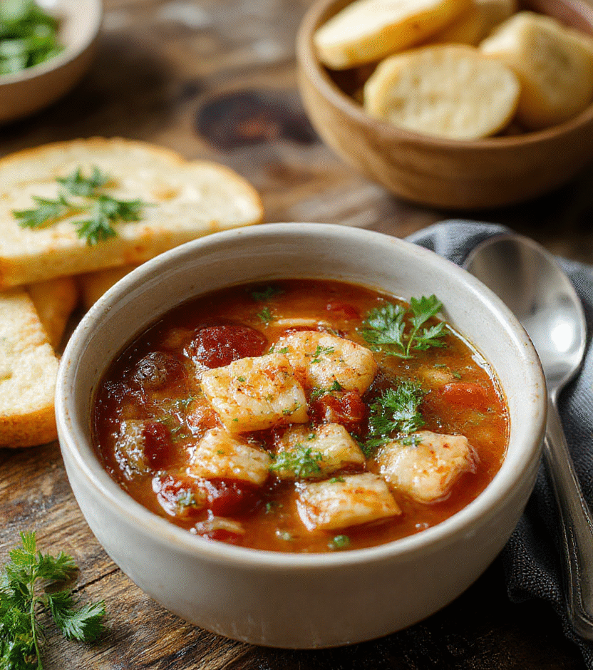 A bowl of vibrant minestrone soup filled with colorful vegetables, beans, and pasta, presented on a rustic wooden table with fresh herbs garnish, steaming and inviting.