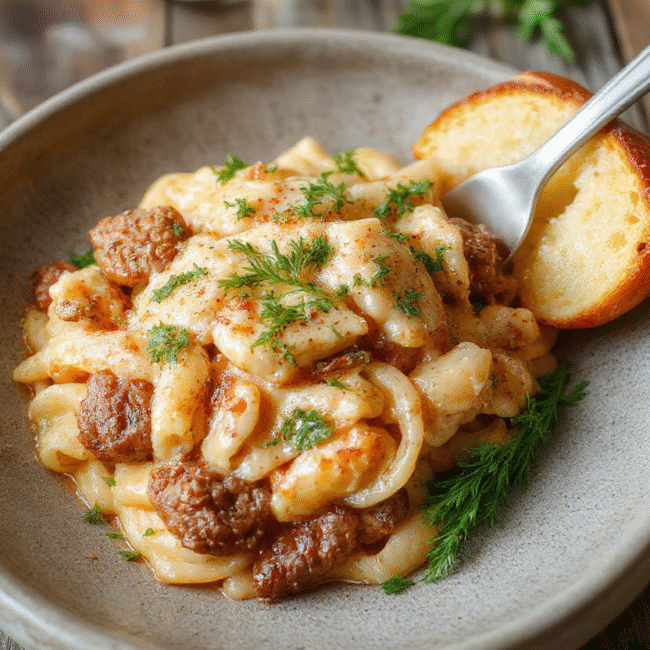 A vibrant bowl of creamy Italian sausage orzo with sautéed sausage slices, tender orzo pasta, fresh herbs, and melted cheese, styled on a rustic wooden plate with colorful ingredients around, showcasing textures from the smooth sauce and crispy sausage edges, styled simply for an appealing presentation.