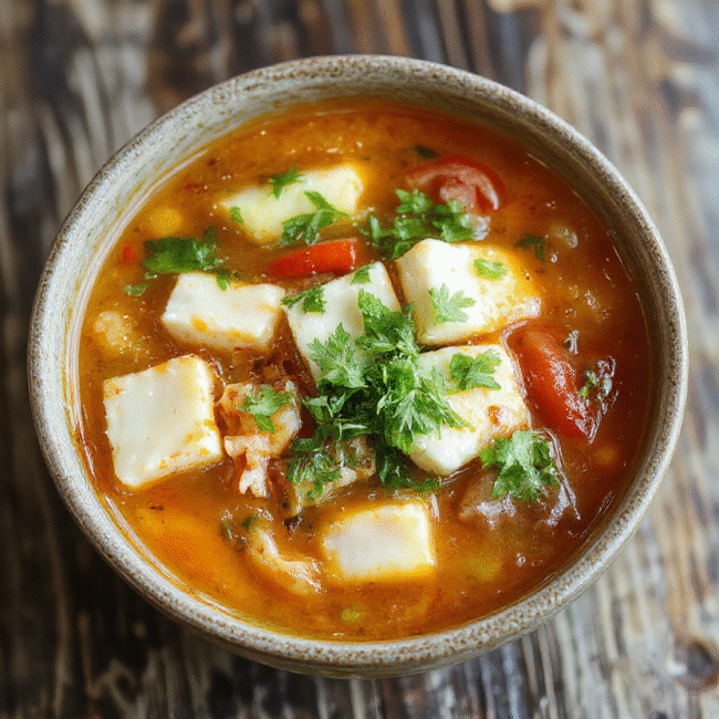 A vibrant bowl of vegan ramen noodles topped with colorful vegetables, tofu slices, and green herbs, styled on a rustic wooden surface with rich broth visible.