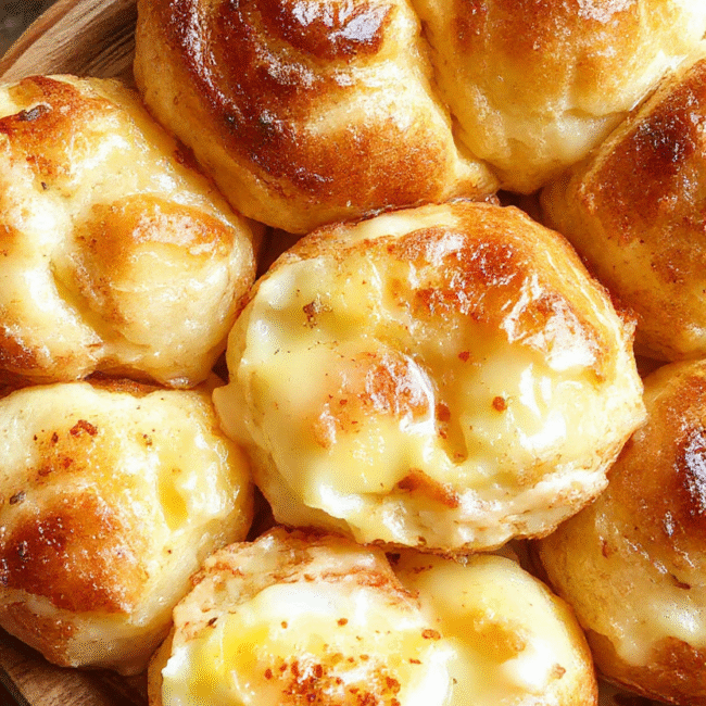 Golden, fluffy breakfast rolls arranged on a rustic wooden plate, garnished with a pat of melting butter and fresh herbs, soft textured bread with a light crust, styled with natural daylight and a minimalistic background.
