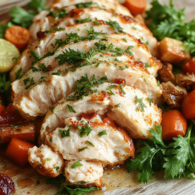 A colorful plate featuring cooked ground turkey mixed with vegetables, garnished with fresh herbs, served on a stylish white plate with a rustic wooden background, textured surface, vibrant colors, and a clean, appealing presentation.