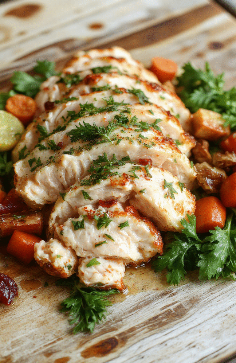 A colorful plate featuring cooked ground turkey mixed with vegetables, garnished with fresh herbs, served on a stylish white plate with a rustic wooden background, textured surface, vibrant colors, and a clean, appealing presentation.
