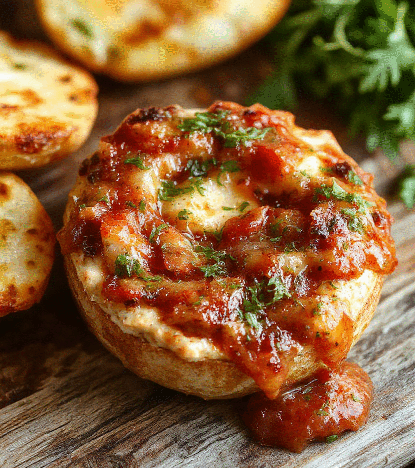 A vibrant bowl of bruschetta dip topped with fresh basil and diced tomatoes, surrounded by crunchy toasted baguette slices on a rustic wooden table, colorful ingredients contrasting with the creamy dip texture, styled for an inviting appetizer presentation.
