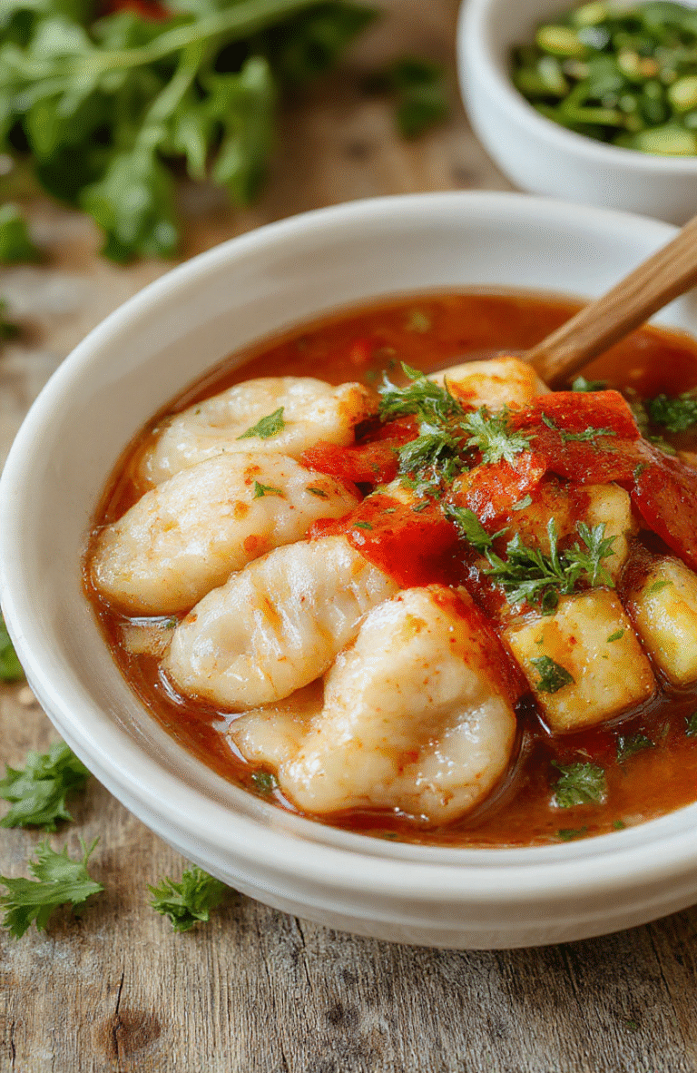 A vibrant bowl of potsticker noodle bowls featuring golden-brown potstickers nestled atop stir-fried vegetables and noodles, garnished with fresh scallions and sesame seeds. The dish is presented on a rustic wooden table with colorful ingredients and a drizzle of sauce, showcasing textures from crispy potstickers to tender noodles and crisp vegetables. The scene exudes warmth and inviting appeal perfect for a cozy weeknight meal.