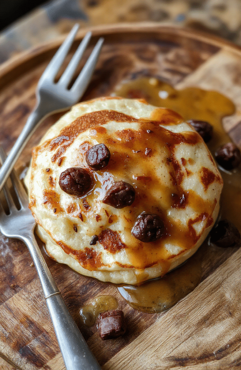 A vibrant assortment of six healthy pancakes arranged on a rustic wooden plate, topped with fresh berries, bananas, and a drizzle of honey, with a background of natural light highlighting the fluffy textures and colorful toppings.