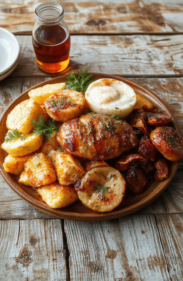 A beautifully arranged Thanksgiving feast spread on a rustic wooden table, featuring golden roasted turkey, seasonal vegetables, gravy, and cranberry sauce, with warm ambient lighting highlighting the vibrant colors and textures of each dish, styled for a cozy holiday setting.