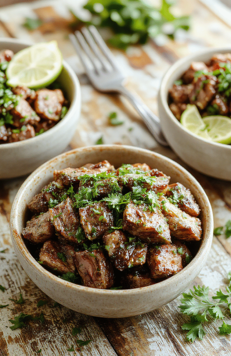 A vibrant plate of cilantro lime steak bowls featuring grilled steak slices, fresh chopped cilantro, lime wedges, colorful vegetables, and rice, all arranged attractively in a deep bowl with a bright, fresh, and appetizing appearance, styled with herbs and lime slices, on a rustic wooden table.