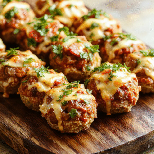 Colorful taco ranch bites arranged neatly on a wooden platter, topped with shredded cheese, fresh cilantro, and a drizzle of ranch dressing, showcasing crispy edges and inviting textures, styled with a rustic background and natural lighting.