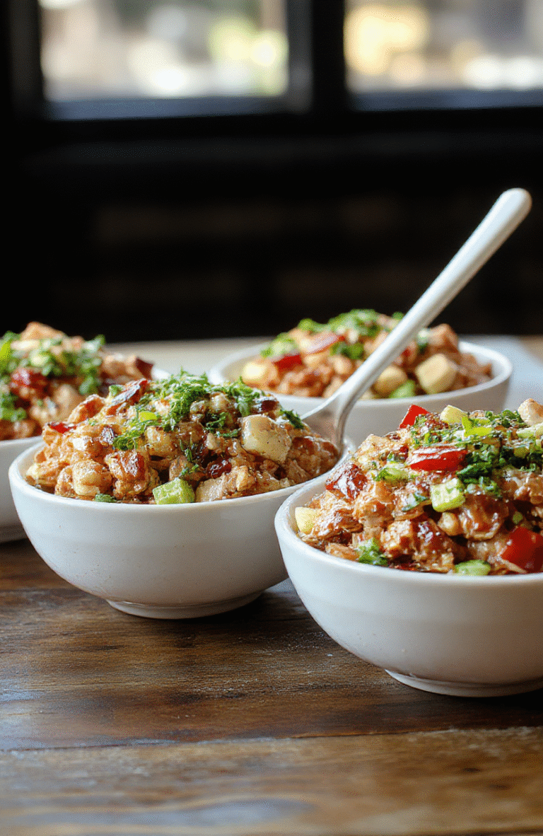 Colorful teriyaki ground turkey served over steaming white rice, garnished with vibrant green sliced scallions and glossy sesame seeds; the bowl is arranged neatly on a rustic wooden surface with a backdrop of fresh ingredients, capturing textures of tender turkey, sticky rice, and crisp vegetables, styled simply for an inviting look.