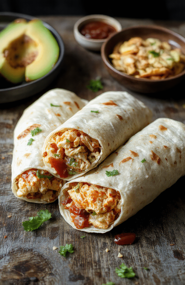 Colorful sweet chili chicken wraps arranged on a white plate, featuring glazed crispy chicken strips with vibrant red chili sauce, fresh green lettuce, and soft tortillas, styled simply with natural lighting highlighting the glossy sauce and textures.